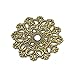 Housweety 30 Bronze Tone Filigree Flower Wraps Connectors 4.7x4.7cm