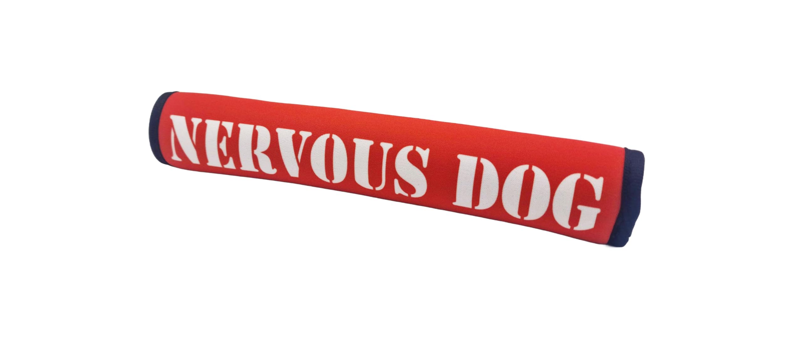 MD Gear Dog Lead Sleeve Friendly Reactive Assistance Dog In Training DO NOT PET Cover Soft Neoprene Leash Wrap (Red, NERVOUS DOG)