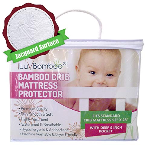 5 iLuvBamboo+Crib+Mattress+Protector+Hypoallergenic