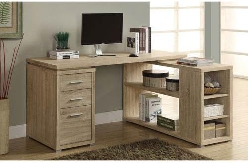Hawthorne Ave Computer Desk - Natural Left or Right Facing Corner