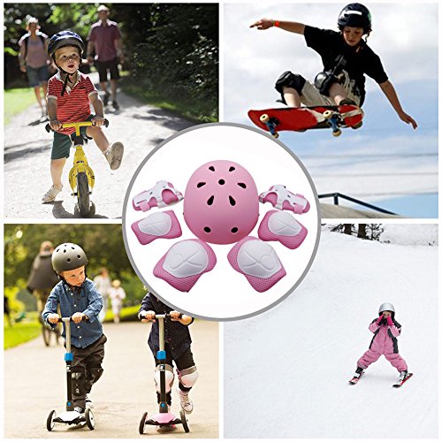 [- Skateboard Helm Protektoren Set Für Kinder, EarthSave Schutzset Ellenbogenschützer Han