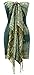Peach Couture Soft Vintage Persian Paisley Printed Solid Pashmina Shawl Scarf (Hunter Green)