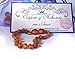 Amber Teething Bracelet for Baby Cognac Color. 100% Natural Baltic Amber, Baroque Style Round Raw Beads 5.5 in Long.