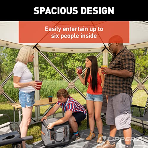 Lippert Picnic Popup Gazebo Tent 12x12 Brown - Instant Outdoor Screened Shelter for Camping & Patios image 23