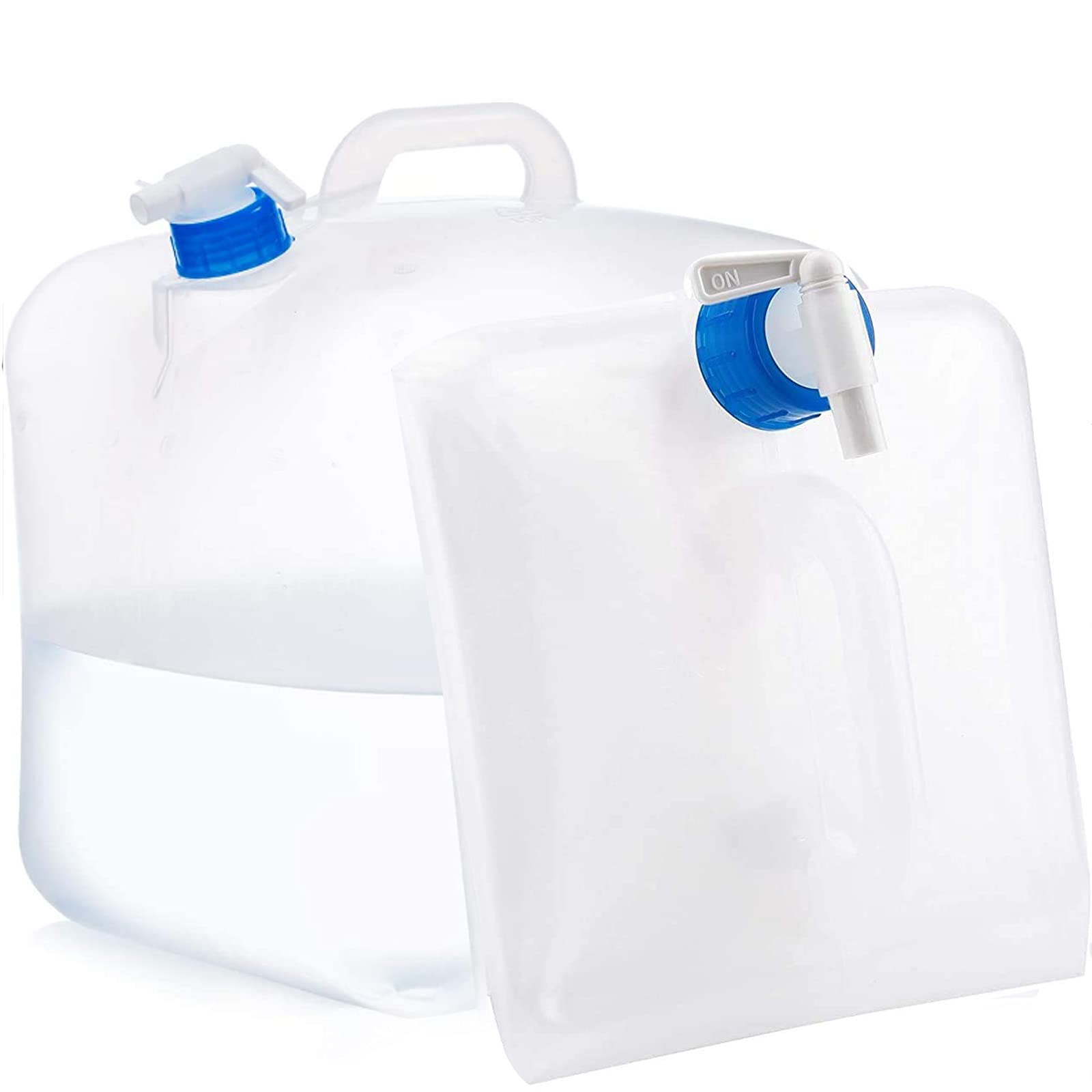 10L 15L 20L Portable Collapsible Sports Water Container with Spigot, BPA Free Water Storage Jug, Foldable Hydration Canteen for Outdoor Camping Traveling Hiking & Emergency Survival Kit (20L)