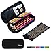 Srise Large Pencil Case Pencil Bag with Zipper Pencil Pouch for Boys & Girls (Black)