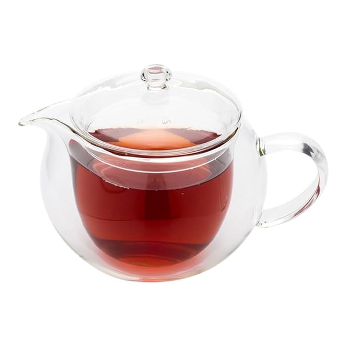 Buy Forma 17 Ounce Glass Teapot, 1 Double Wall Glass Tea Kettle Chip