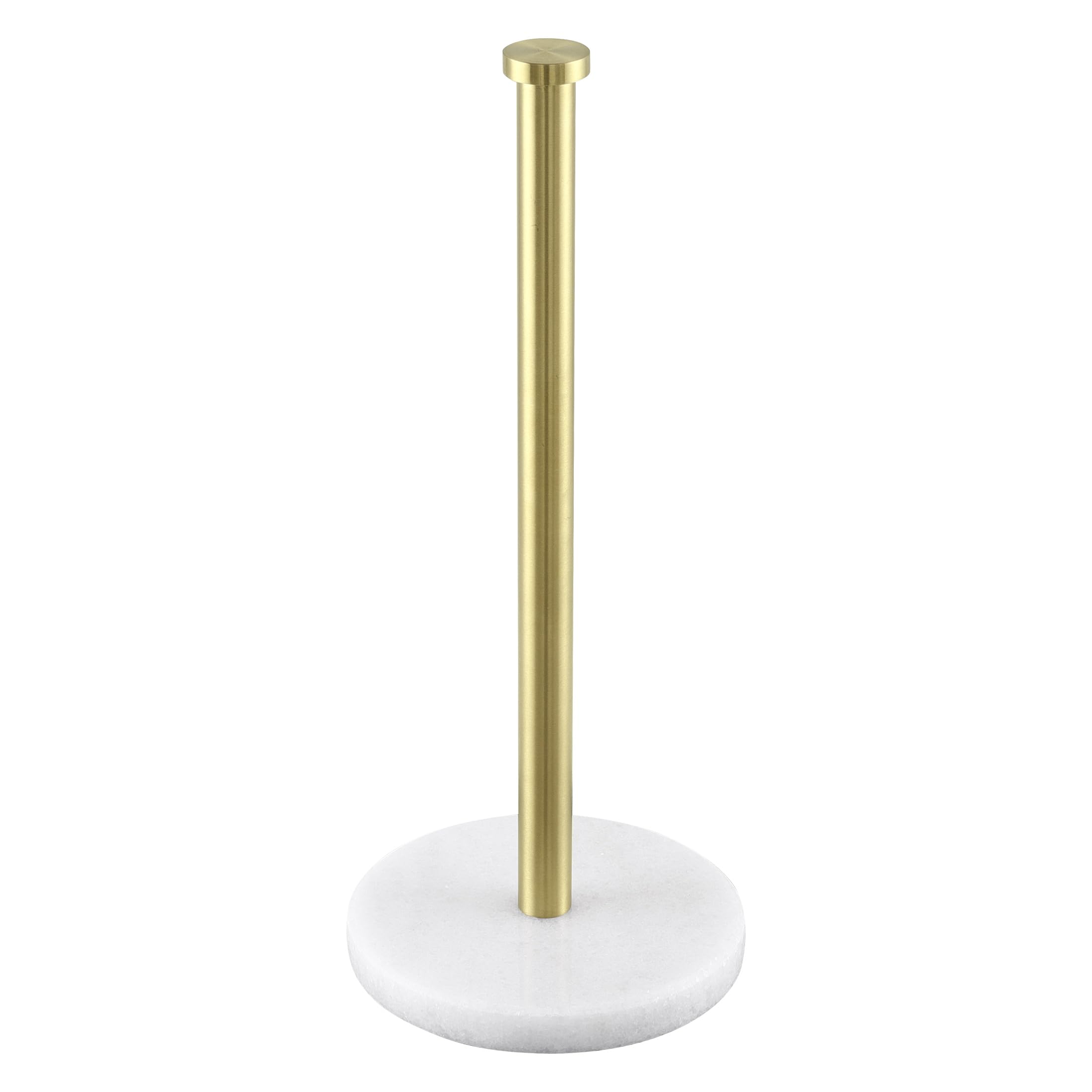KES Kitchen Roll Holder SUS304 Stainless Steel Free Standing, Paper Towel Holder with Marble Base for Countertop Brushed Gold, KPH100S14B-BZ