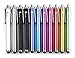 Fenix - Pack of Eleven Rainbow Universal Stylus Pen with Soft Rubber Tip for iPhone 4/5/5c/6/6+, iPad/iPad Air/iPad Mini, Samsung Galaxy S4/S5/S6/Edge, Kindle Fire, Surface Pro and Much More