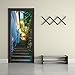 Fymural 3D Retro Stone Step Door Wall Mural Wallpaper Stickers Vinyl Removable Decals for Home Room Decoration 30.3x78.7