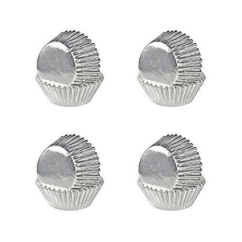 Silver Cupcake Liners. ROSENICE Cupcake Liners Aluminum Foil Cups Cake