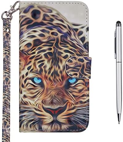 TOUCASA case for iPhone 5S,Wallet Flip case for iPhone SE PU Leather Magnetic Kickstand Card Slots Book Protective Case for iPhone 5/iPhone 5S/iPhone SE,Cheetah