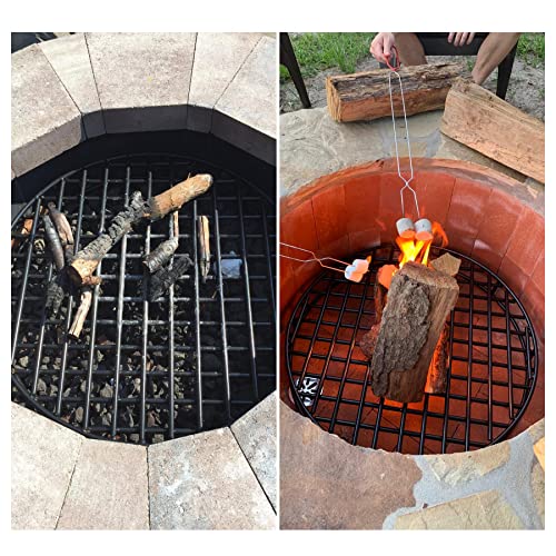 REDCAMP Outdoor Fire Pit Grate Round, Heavy Duty Fire Pit Grill Grate
