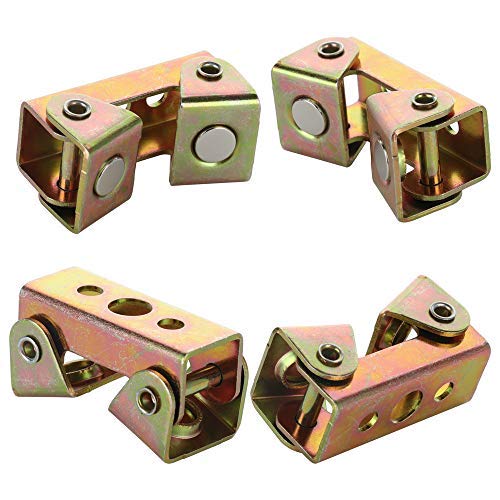 TETHYSUN Magnetic Welding Clamps, 2/4Pcs V-Shaped Magnetic Welding Holder Welding Fixture Adjustable Magnetic V-Pads Strong Hand Tool