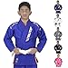 Elite Sports Ibjjf Ultra Light Bjj Brazilian Jiu Jitsu Gi for Kids with Preshrunk Fabric and Free Belt C00, Blue
