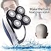 KEMEI Electric Razor for Men Bald Head Razor 5 in 1 Kit Hair Clippers Nose Hair Trimmer, Hair Razor for a Perfect Bald Look, Cordless and Waterproof Quick USB Rechargeable