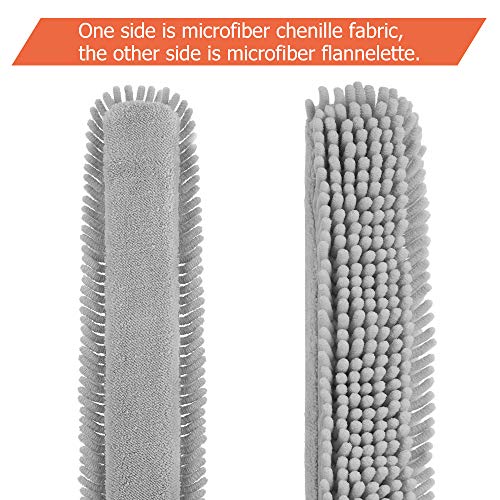 CLEANHOME,69in Microfiber Bendable Chenille Duster with Telescoping Extension Pole and Removable Washable Head for Cleaning High Ceiling Fan,Interior Roof, Cobwebs,Furniture,Keyboard
