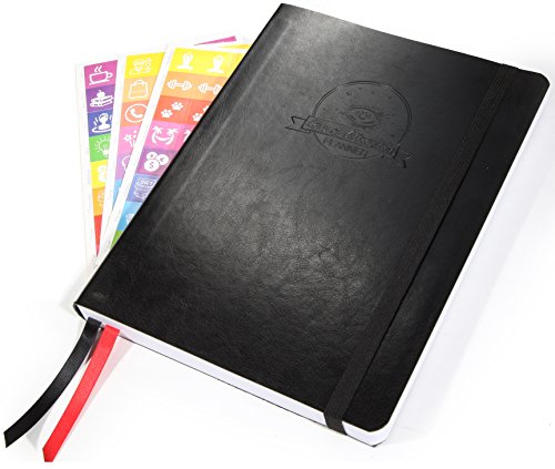 Law of Attraction Weekly Planner - Academic planner to Increase Productivity & Happiness - Personal Journal, Week Planner & Gratitude Journal (Dated 2017-2018 July, Black) + BONUS Planner Stickers