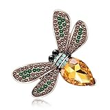 Mimgo Bee Brooch Rhinestone Shiny Fashion Charms Jewelry Badge Banquet Scarf Pin Gifts