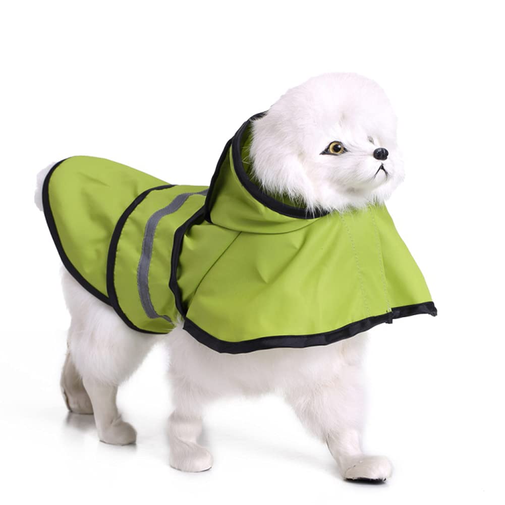 Dog Raincoat with Hood & Safe Reflective Strips,Ultra-Light Breathable 100% Waterproof Rain Jacket for Large Breed Dog