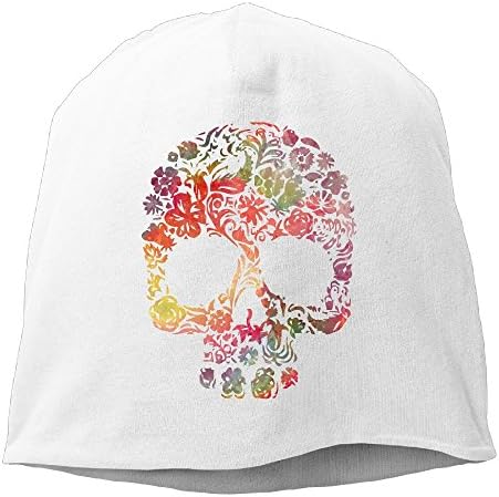 Sugar SkullUnisex,Women/Men Wool Hat Soft Stretch Beanies Skull Cap White