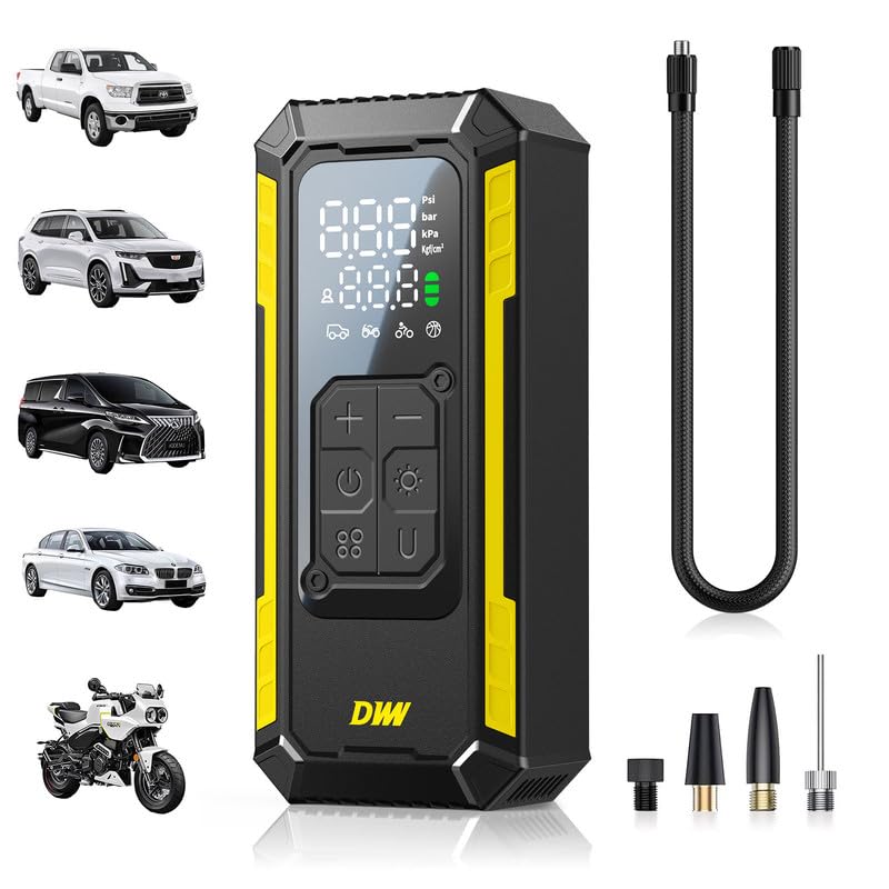 Photo 1 of Tire Inflator Portable Air Compressor, 150 PSI Portable Tire Inflator for Car with Digital Gauge, Air Pump for Inflatables with LED & Auto Shut-Off, Ideal for Car, Bicycle, Motorcycle and Ball