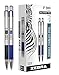 Zebra Pens Fine Point F 301, Bulk Combo Pack of 6 BLACK INK & 6 BLUE INK metal pens (Total of 12 Pens), Ballpoint Stainless Steel Retractable 0.7mm fine point ink pens