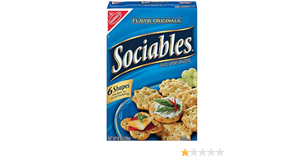 Nabisco flavor originals sociables Original flavor baked savory crackers (044000001063)