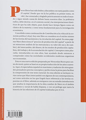 El capital. Crítica de la economía política, tomo I (Spanish Edition)
