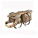 Feliscanis Tactical Dog Vest Training Molle Harness with 3 Detachable Pouches Brown Size L