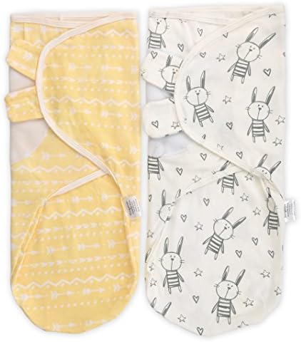 Swaddle Blanket - 100% Cotton, Adjustable, Unisex, Eco-Friendly - Newborn Swaddle - 2 Pack - Perfect for Newborns and Infants 0-3 Month