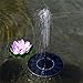 Tcbasrt Solar Powered Bird Bath Fountain Pump1.4W Solar Panel Water Floating Pump Kit, 4 Kinds Spay Heads for Pond, Pool and Garden Decoration