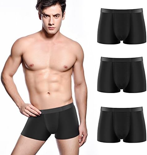 YaHe Men's Underwear 3-Pack Modal Breathable Boxer Briefs 3D Pouches