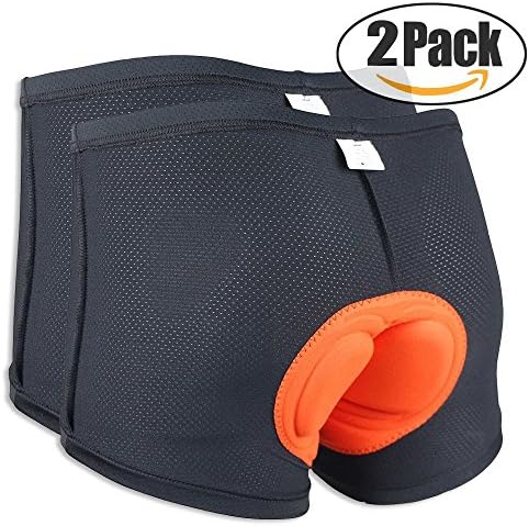 Velomayka 2-Pack Men Bicycle Cycling Comfortable Underwear Gel 3D Padded Bike Short Pants Cycling