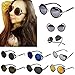 FUNOC Vintage Retro Unisex Cyber Goggles 50s Cool Round Glasses Sunglasses