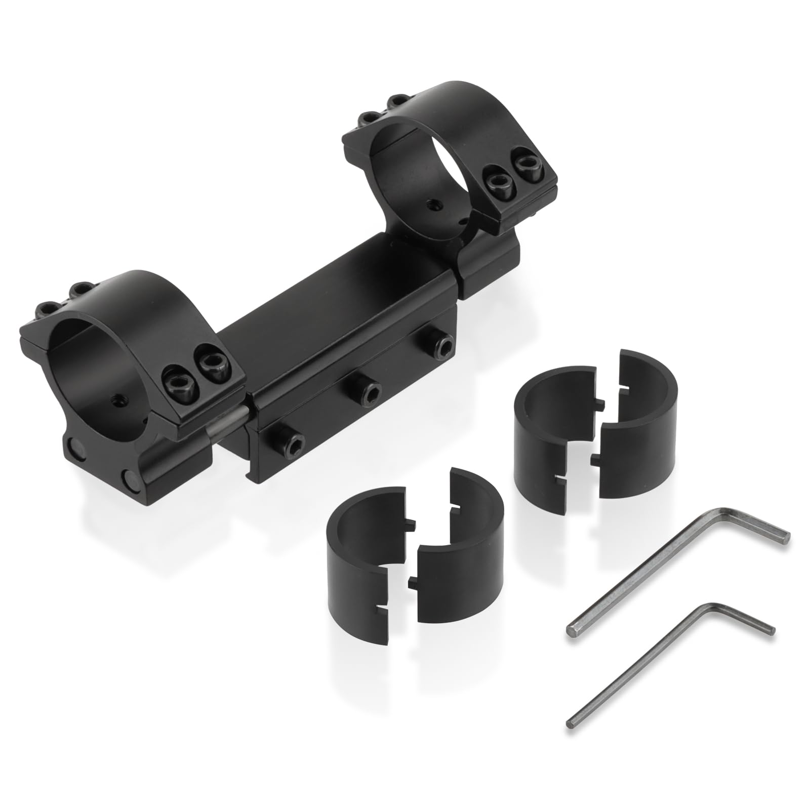 ToopMount Dual Ring Scope Mount Rings Zero Recoil Mounting Rings fit 30mm / 25.4mm Tube 20mm Picatinny Weaver Rail Mount with Reducing Rings and Stop Pin
