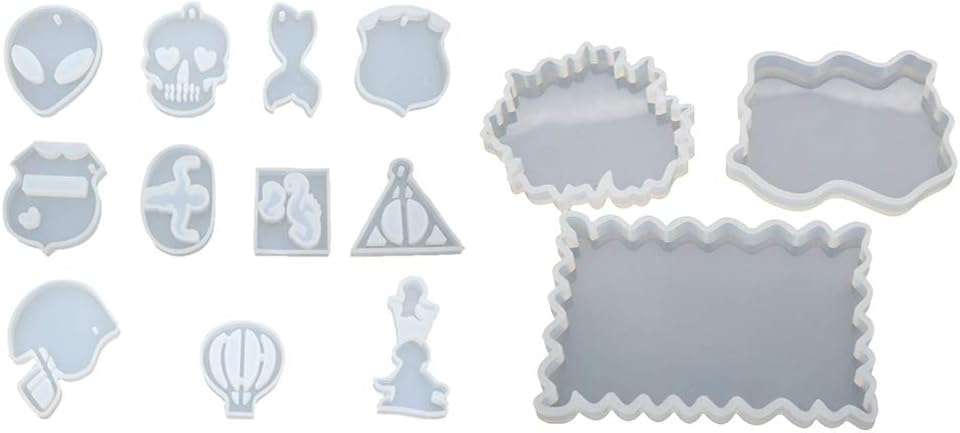 Batyuery DIY Crystal Silicone epoxy Resin Mold Coaster Irregular Hot Air Balloon Triangle