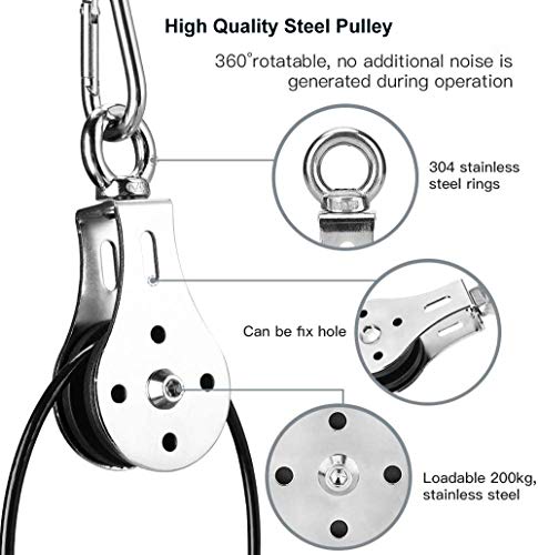 Linsam-Tricep-Pulley-SystemCable-Pulley-for-ArmMuscleShoulderForearm-Strength-TrainingWeight-Trainingwith-Loading-Pinfor-DIY-Home-Garage-Gym-Fitness-Equipments