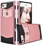 iPhone 6s Plus Case, Ansiwee Anti-slip Shockproof Armor iPhone 6 Plus Protective Defender Case Shell Slim Fit Non-slip Grip Rubber Bumper Case Cover for Apple iPhone 6/6s Plus 5.5 Inch (Rose Gold)