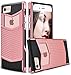 iPhone 6s Plus Case, Ansiwee Anti-Slip Shockproof Armor iPhone 6 Plus Protective Defender Case Shell Slim Fit Non-Slip Grip Rubber Bumper Case Cover for Apple iPhone 6/6s Plus 5.5 Inch (Rose Gold)