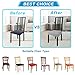 Stretch Dining Room Chair Seat Covers 4 Pack with Elastic Ties and Button, Waterproof Removable Washable Jacquard Anti-Dust Chair Cushion Furniture Protector Slipcovers, for Hotel/Office/Party, Grey