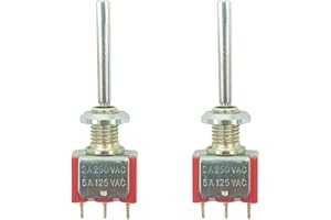 ZHUOYUEFSC 2PCS RC Transmitter 3 Positions and 2 Positions Long and Short Toggle Switch for Taranis X9D Plus Radiomaster TX16s Jumper T12 Spektrum DX8 gen2 NX10 Replacement (3 Positions Long)