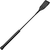 Coolrunner 18 inch Riding Crop for Horse Horse Whip with PU Leather Equestrianism Horse Crop Double Slapper Horse Whip Black 