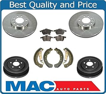 For 00-03 Saturn L LS LS1 LW  Frt Brake Disc Rotors Pads Drums and Shoes 6pc Kit