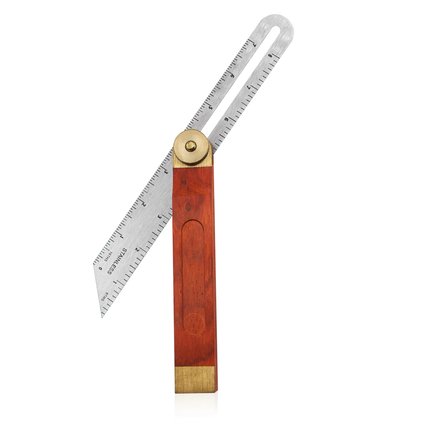 1 Woodworking Bevel Tool - Adjustable Angle Sliding T-Ruler, Carpenter Square, Right Angle Ruler