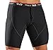 McDavid Thermal and Compression Therapy Short for Thigh, hamstrings, Glutes, and Groin Support and Weight Trimming, Black, L