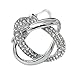 maikun Round Rhinestone Brooch Scarf Ring Gift for Valentine's Day