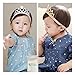 Gellwhu 2pcs Baby Girl Crown Headband Head Wrap Hair Band Headwear Gold Silver