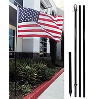 Flags Importer 10ft w/Ground Spike (Black) Outdoor Pole