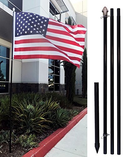 Flags Importer 10ft w/Ground Spike (Black) Outdoor Pole